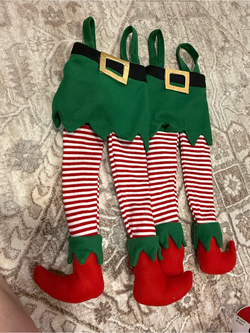 Green & Red Elf  Holiday Stockings